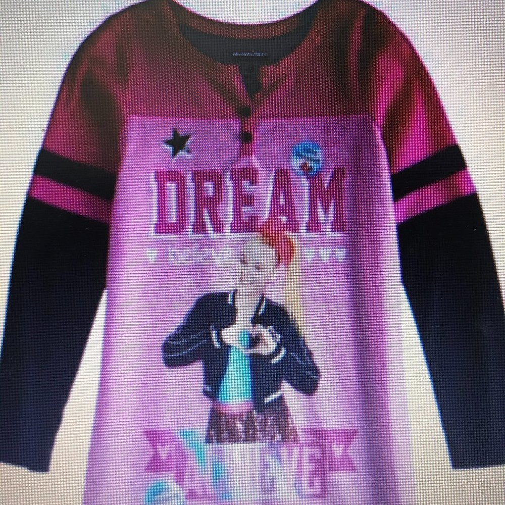 NewJoJo Siwa Henley- Thermal KneeLengthlNightgown